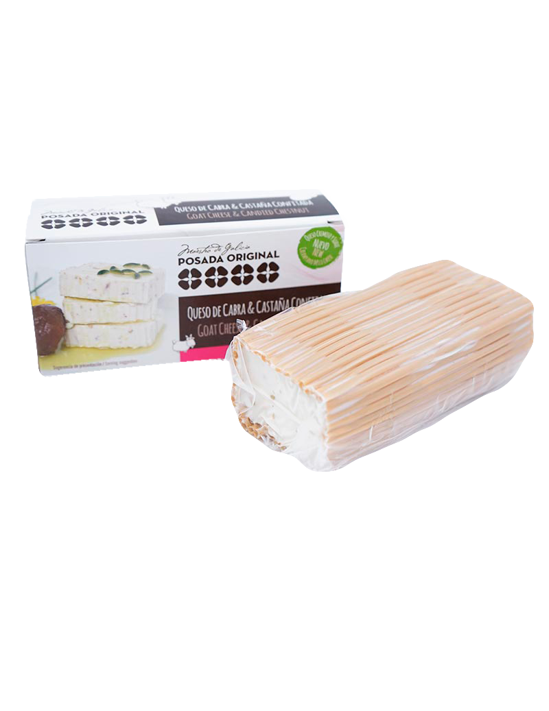 Queso Cabra y Castaña Confitada.