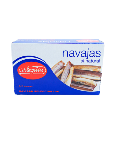 Navajas al natural Lata 120 gr. Arlequín