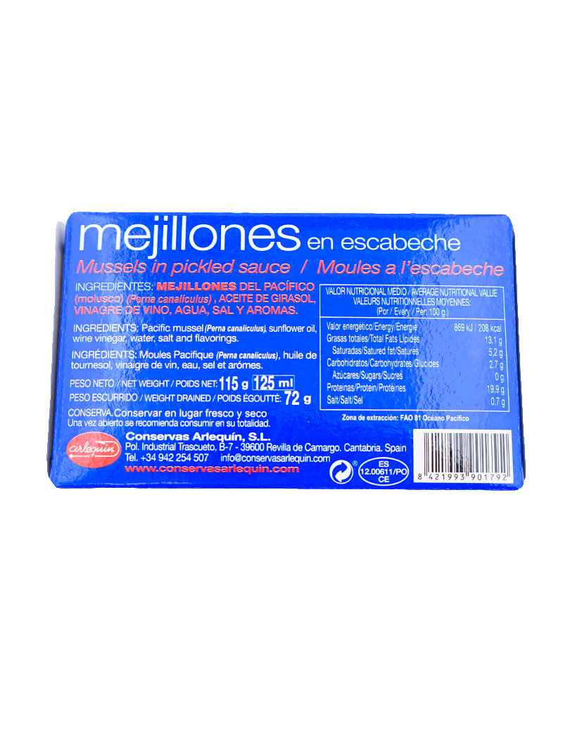 Mejillones en escabeche 4/6 Piezas Gigantes