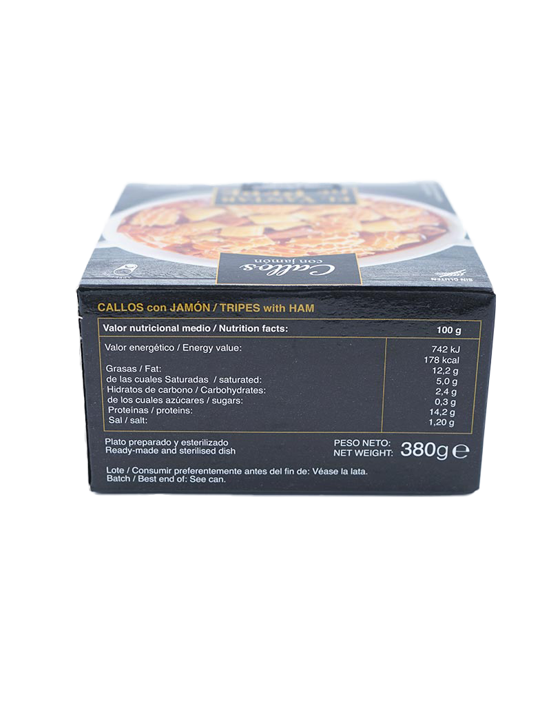 Callos con Jamón El Yantar de Pepe  valores nutricionales