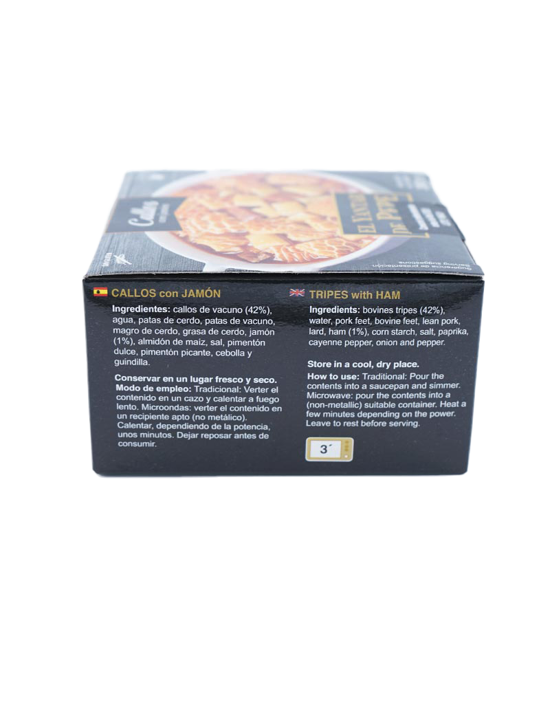 Callos con Jamón El Yantar de Pepe ingredientes