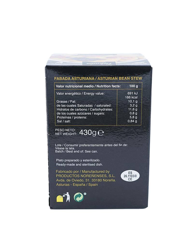 Fabada Asturiana valores nutricionales
