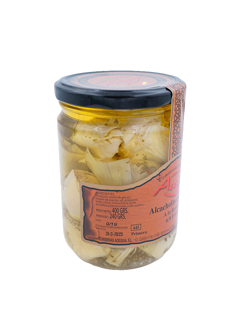 Alcachofas con Tallo a la Romana 6/8 Frutos Acequia de lado