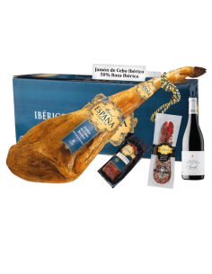 Lote de productos de Cebo Ibérico y Vino