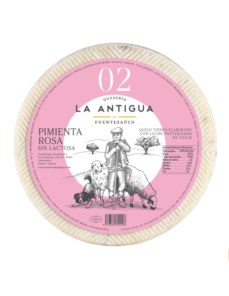 Queso sin lactosa con pimienta rosa La Antigua Fuentesaúco