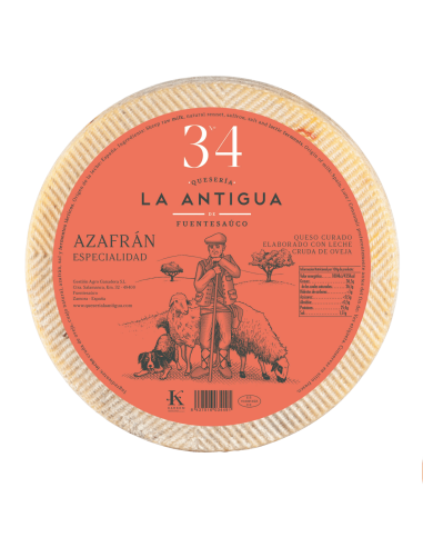 Queso Curado con Azafrán La Antigua Fuentesaúco DOP