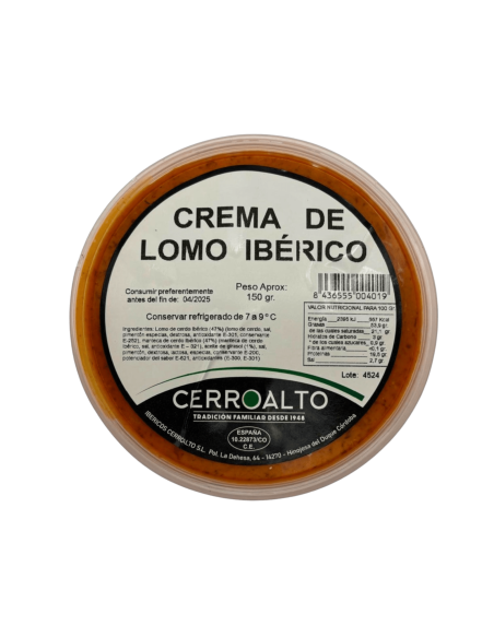Crema de lomo ibérico Cerroalto