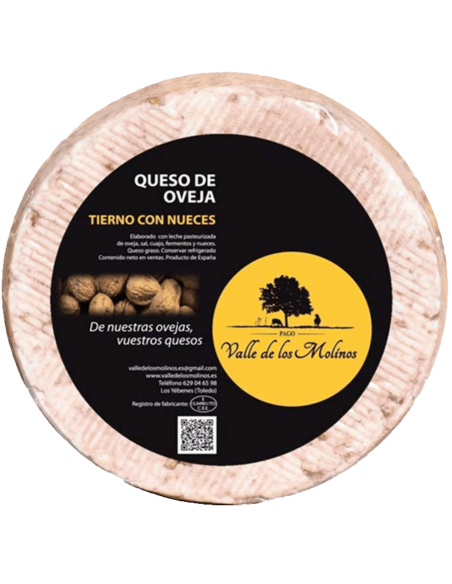 Queso de Oveja Tierno con Nueces Valle de los Molinos