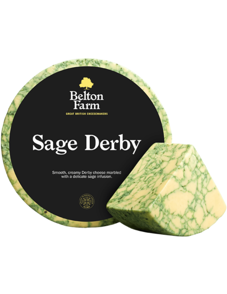 Queso Derby de salvia Belton Farm