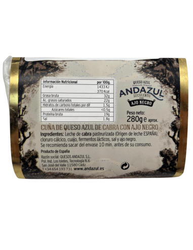 Queso azul con ajo negro Andazul cuña