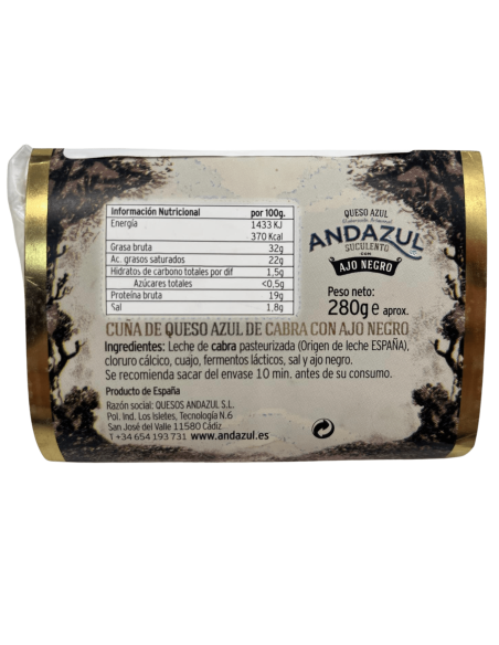 Queso azul con ajo negro Andazul cuña