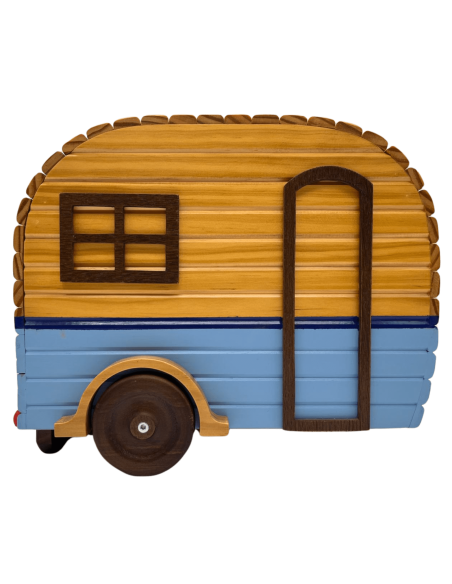 Caravana de madera artesanal para box