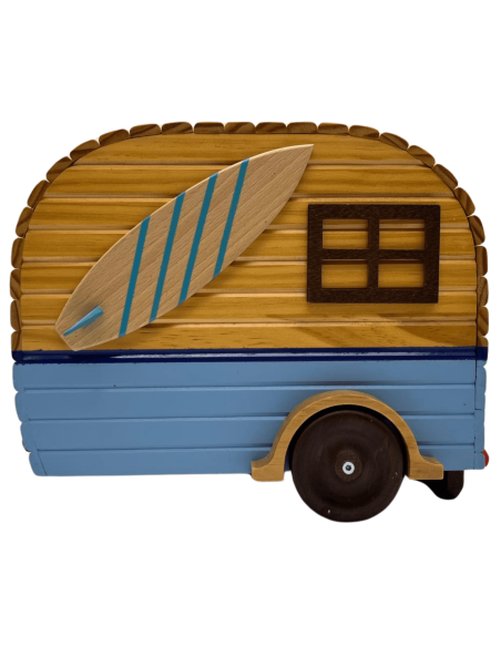 Caravana de madera artesanal para box