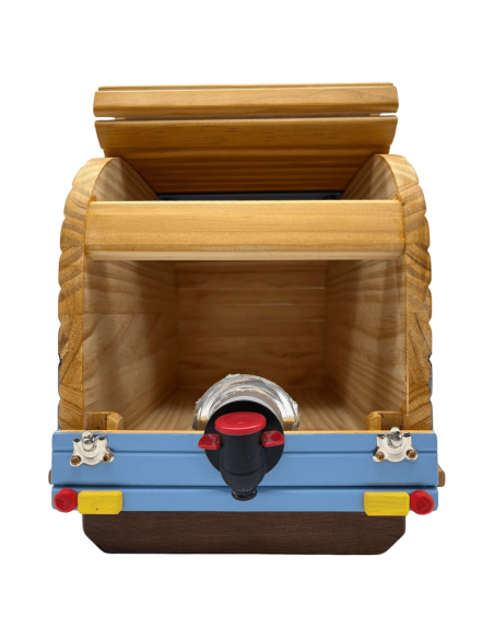 Caravana de madera artesanal para box
