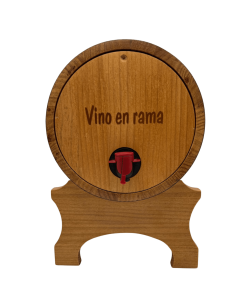 Barril con pie de madera para box 5L 2