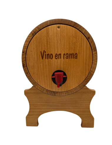 Barril con pie de madera para box 5L