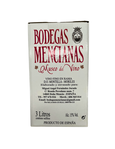 Box de vino en rama 3L Bodegas Mencianas