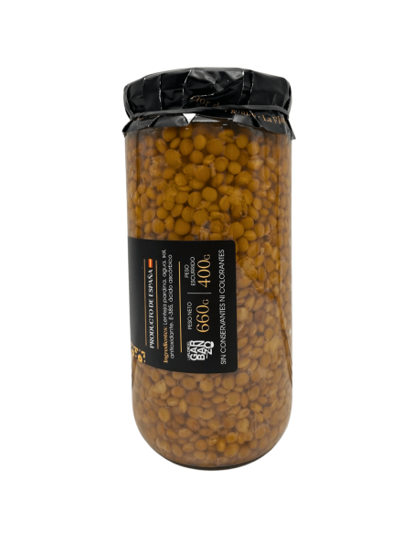 Tarro de Lenteja pardina cocida La flor del Garbanzo