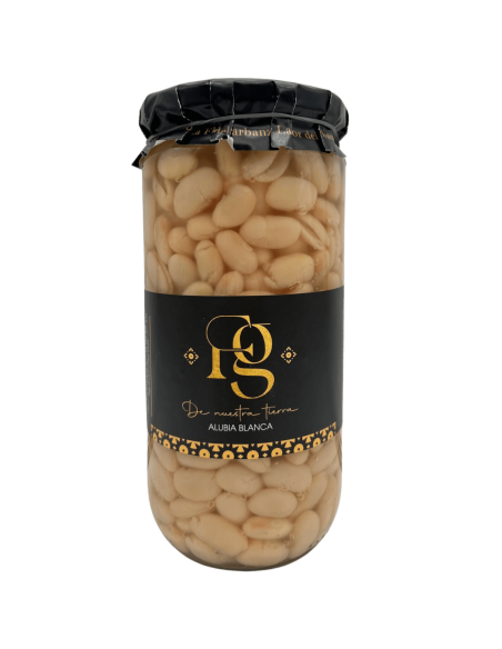Tarro de Alubia blanca cocida La flor del Garbanzo
