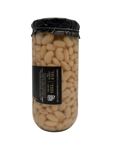 Tarro de Alubia blanca cocida La flor del Garbanzo