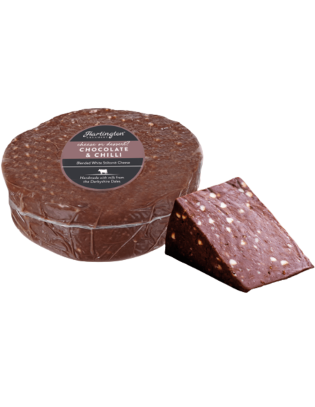 Queso Stilton blanco con chocolate y chili Hartington Queso Stilton blanco con chocolate y chili Hartington
