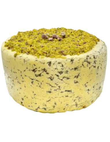 Queso afinado en licor y pistacho Oro Verde