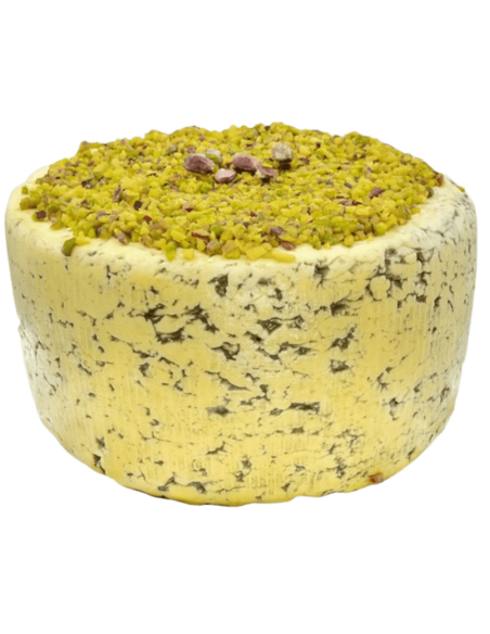 Queso afinado en licor y pistacho Oro Verde