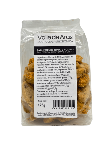 Baguettes de Tomate y Olivas Valle de Aras