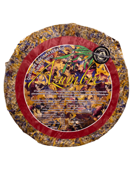Queso de oveja curado al vino con flores Azumbre