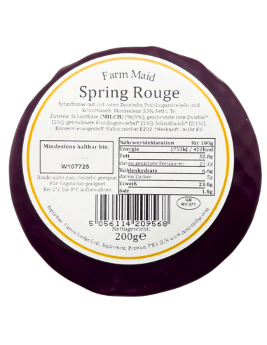 Queso cheddar con cebolla y cebollino Farm Maid