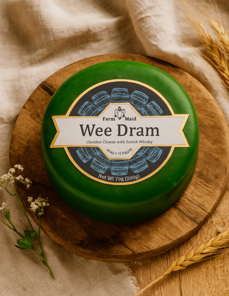 Queso cheddar de whisky escocés Farm Maid