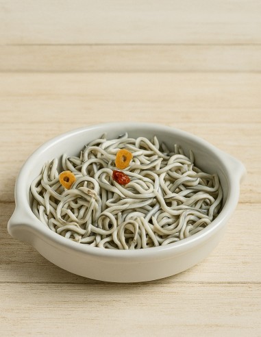 Salteadas al ajillo en AOVE Conservas Ortiz