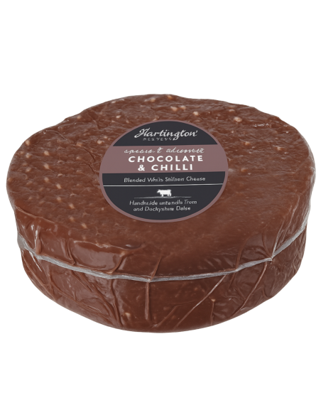Queso Stilton blanco con chocolate y chili Hartington Queso Stilton blanco con chocolate y chili Hartington