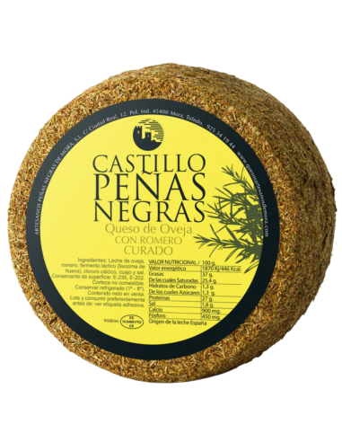 Queso de oveja curado con romero Castillo Peñas Negras