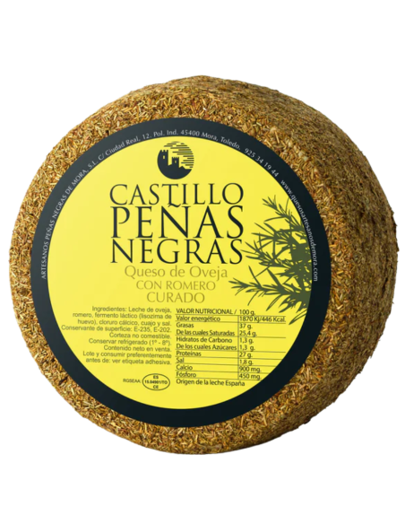 Queso de oveja curado con romero Castillo Peñas Negras