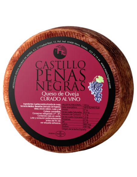Queso de oveja curado al vino Castillo Peñas Negras