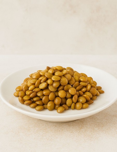 Tarro de Lenteja pardina cocida La flor del Garbanzo