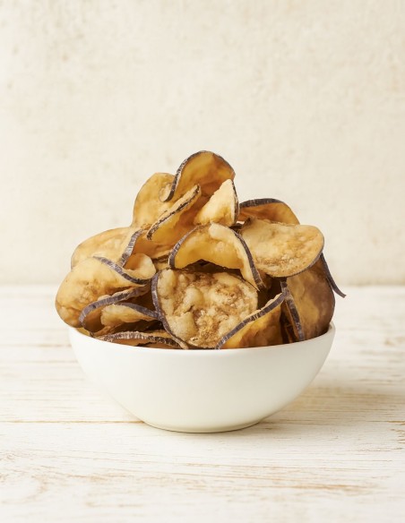 Chips de berenjena crujientes y picantes
