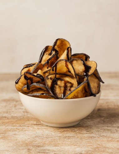 Chip Berenjena con miel de caña