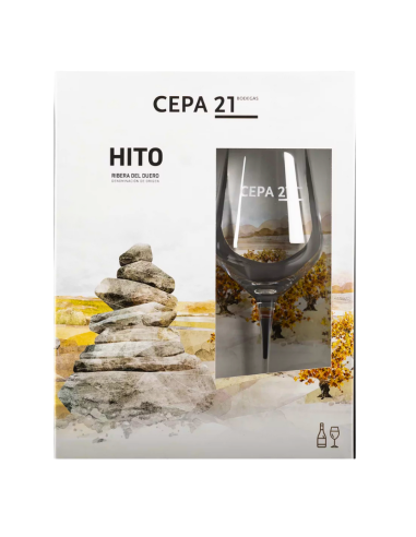 Estuche Botella + Copa de Vino tinto Hito