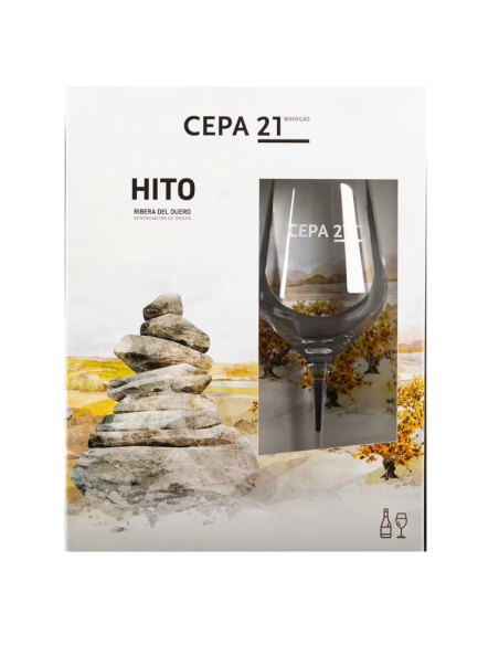 Estuche Botella + Copa de Vino tinto Hito