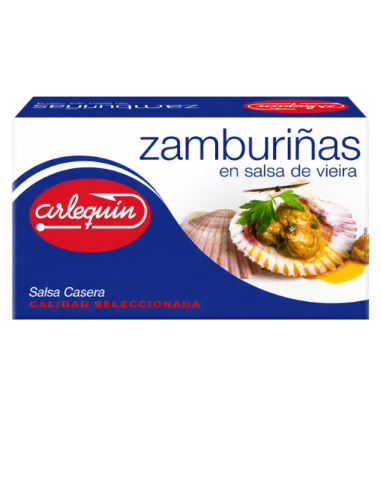 Zamburiñas en Salsa Vieira Arlequín