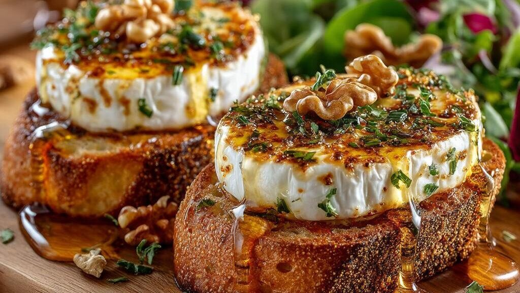 Receta queso de cabra con miel y nueves